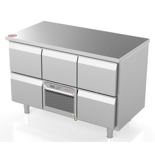 Novameta counter freezer with 2 Doors, -20 ... -18°C FP0-M202-130/70/90