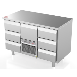Novameta counter freezer with 2 Doors, -20 ... -18°C FP0-M202-130/70/90