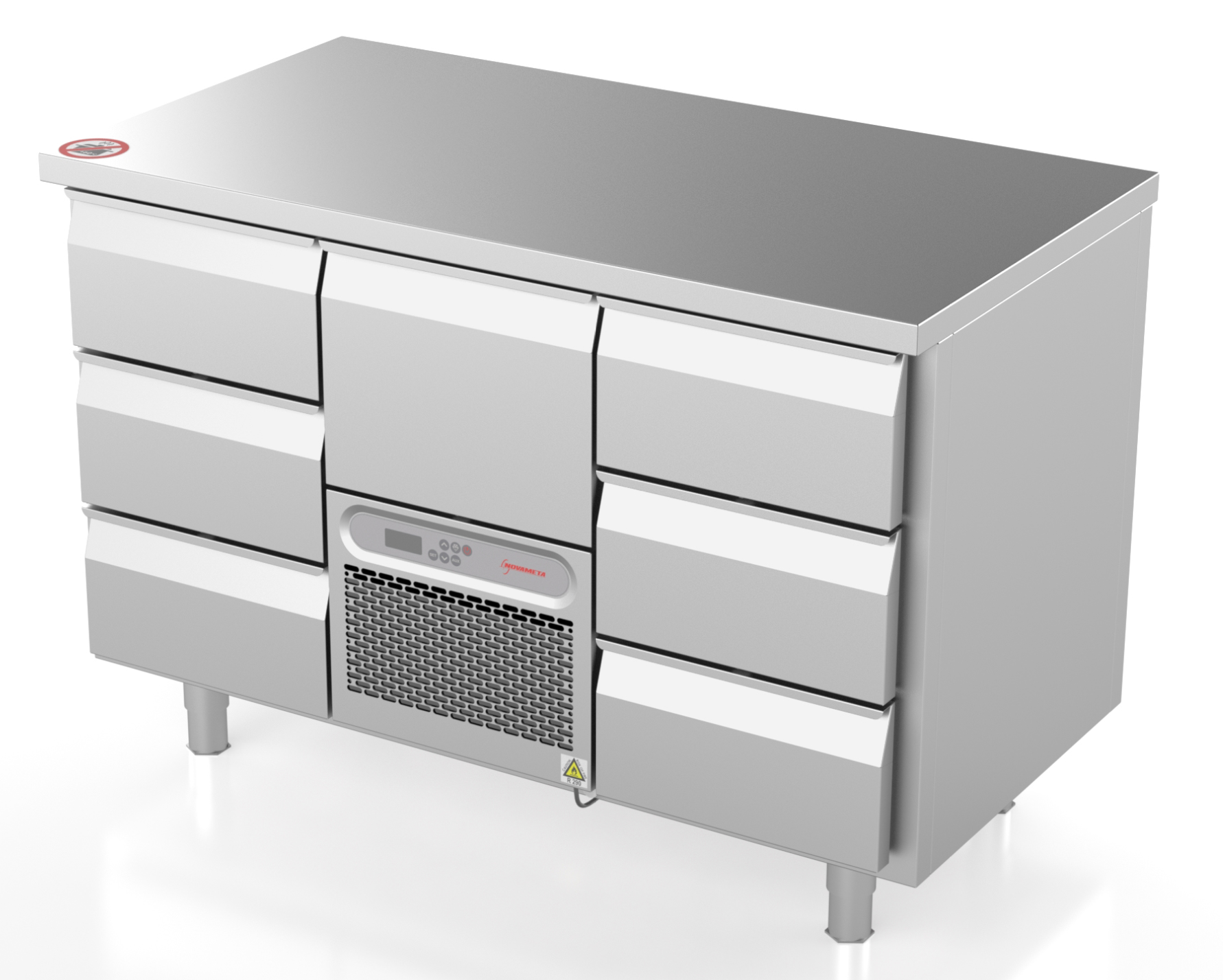 Novameta counter freezer with 2 Doors, -20 ... -18°C FP0-M202-130/70/90