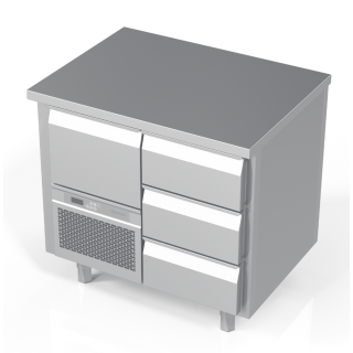 Novameta counter freezer with 4 drawers, -20 ... -18°C FP0-M121-94/70/90