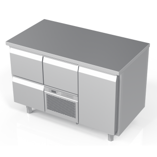 Novameta counter freezer with 1 door and 3 drawers, -20 ... -18°C FP0-M230-130/70/90