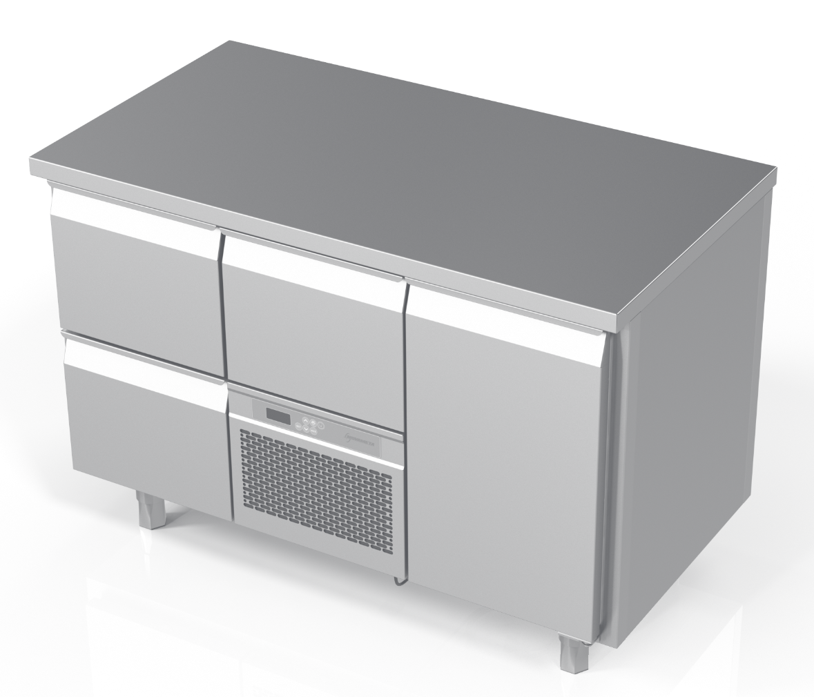 Novameta counter freezer with 1 door and 3 drawers, -20 ... -18°C FP0-M230-130/70/90