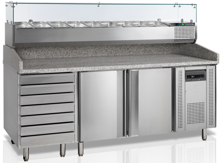 Tefcold pizza prep counter PT1310 + VK38-200