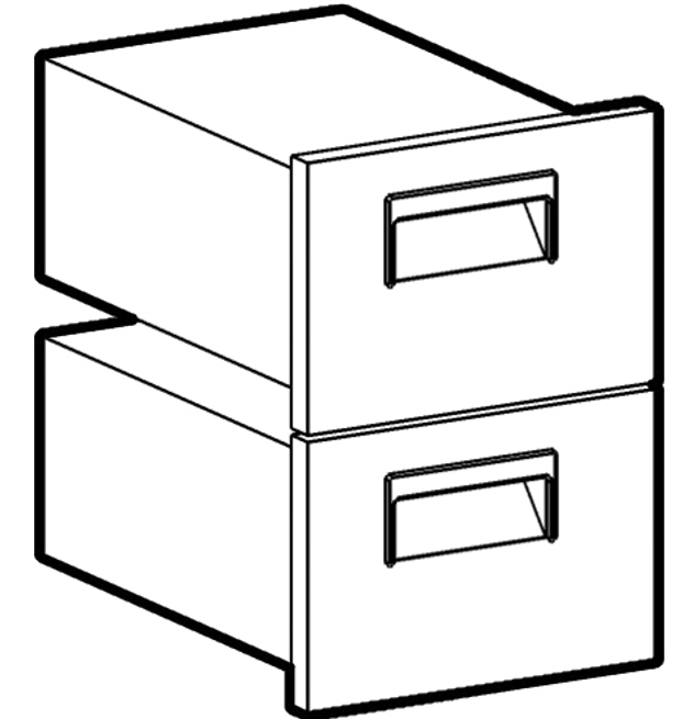 Gemm stainless steel refrigerated drawer CRPE/2