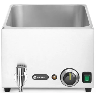 Hendi electric bain marie with drain tap GN 1/1