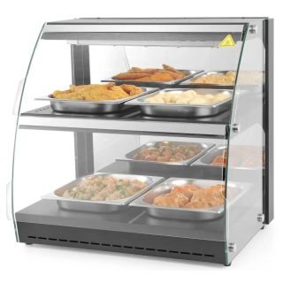 Hendi quartz heated countertop display two levels