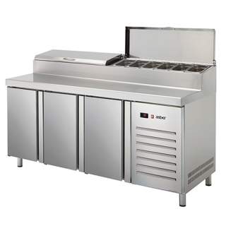 Asber pizza prep counter ETPZ-8-200 HC GN 1/4