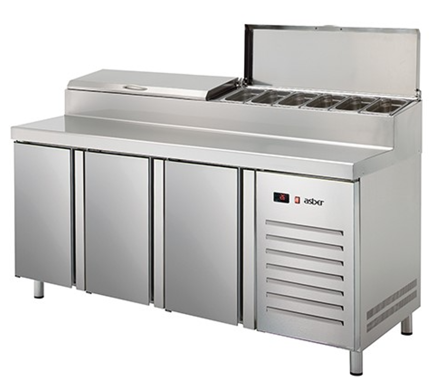 Asber pizza prep counter ETPZ-8-200 HC GN 1/4