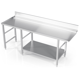 Dishwasher table with shelf and six legs  PX0-VL0-150/70/90