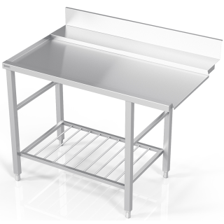 Dishwasher table with shelf made of rods PX0-PS0-100/70/90