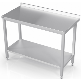 Stainless steel table with shelf 180/70/85