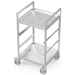 Trolley for 4 dishwasher cartridges with 2 shelves