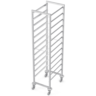 Trolley for transporting GN containers