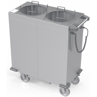 Heated plate dispenser - trolley