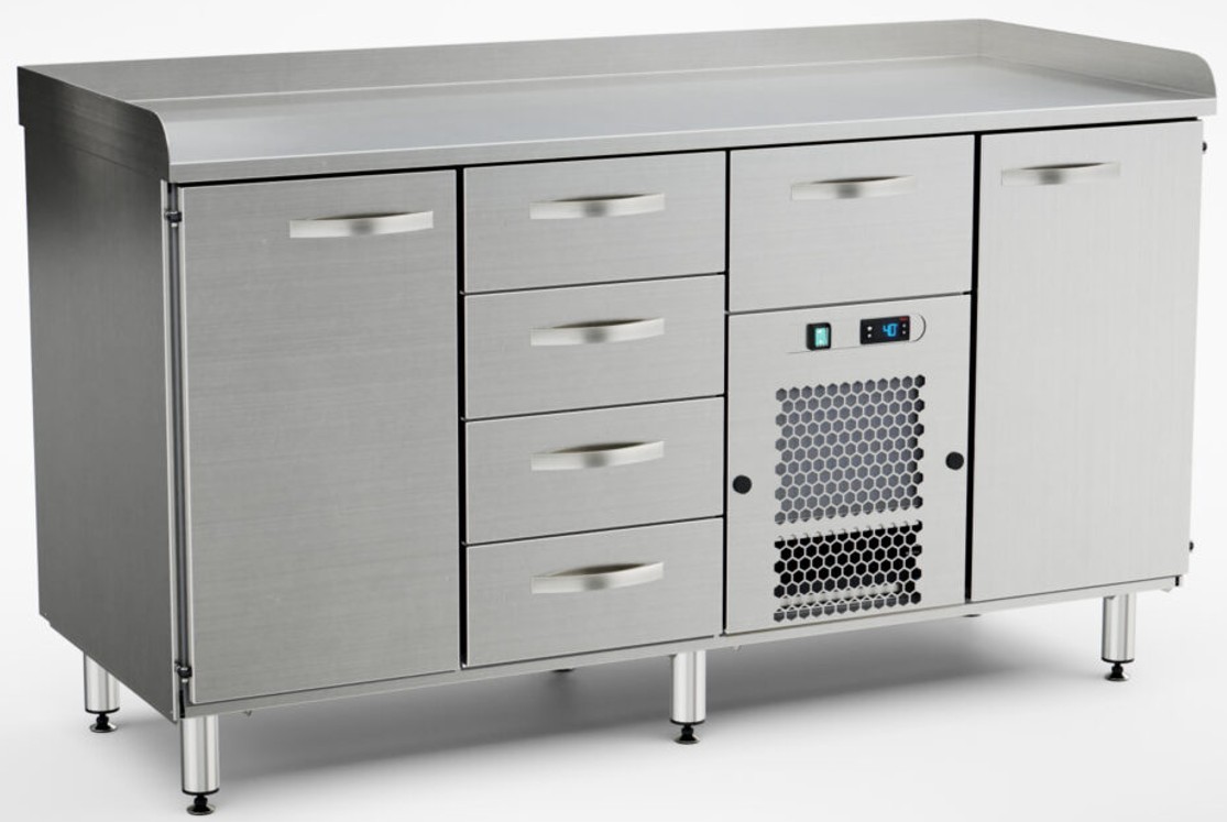 Inox Baltic pizza preparation cold cupboard PZK-1625