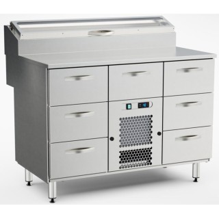 Inox Baltic pizza preparation cold cupboard KTL/P-1207