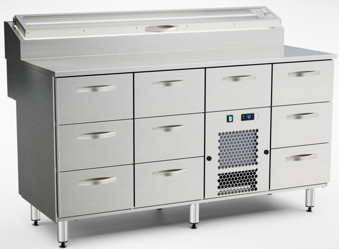Inox Baltic pizza preparation cold cupboard KTL/P-16010
