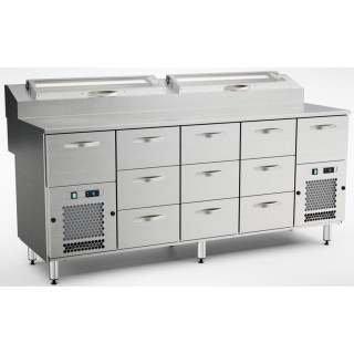 Inox Baltic pizza preparation cold cupboard KTL/P-20011